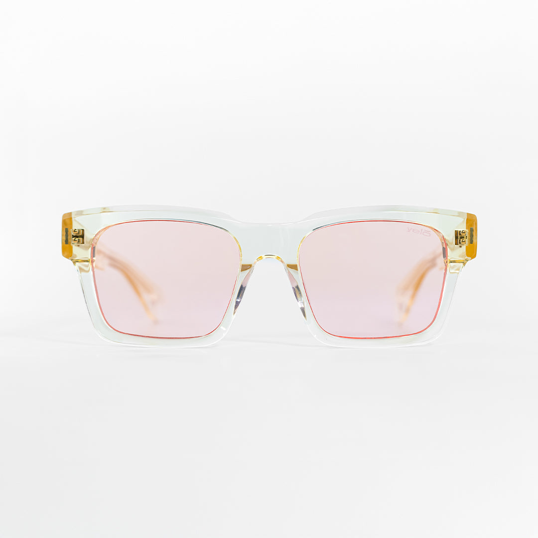 lentes cuadrados rojos