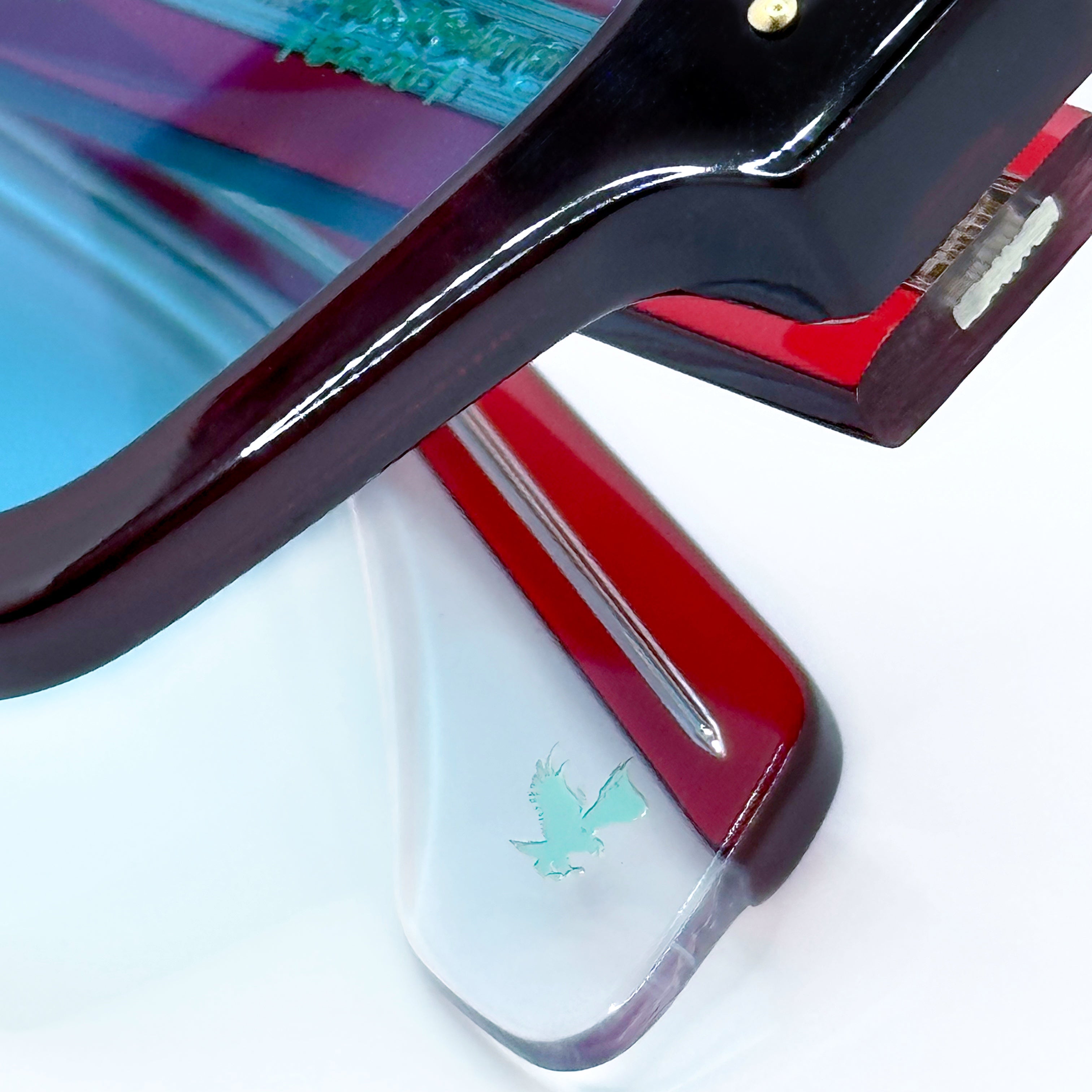 Lentes cuadrados grandes detalles