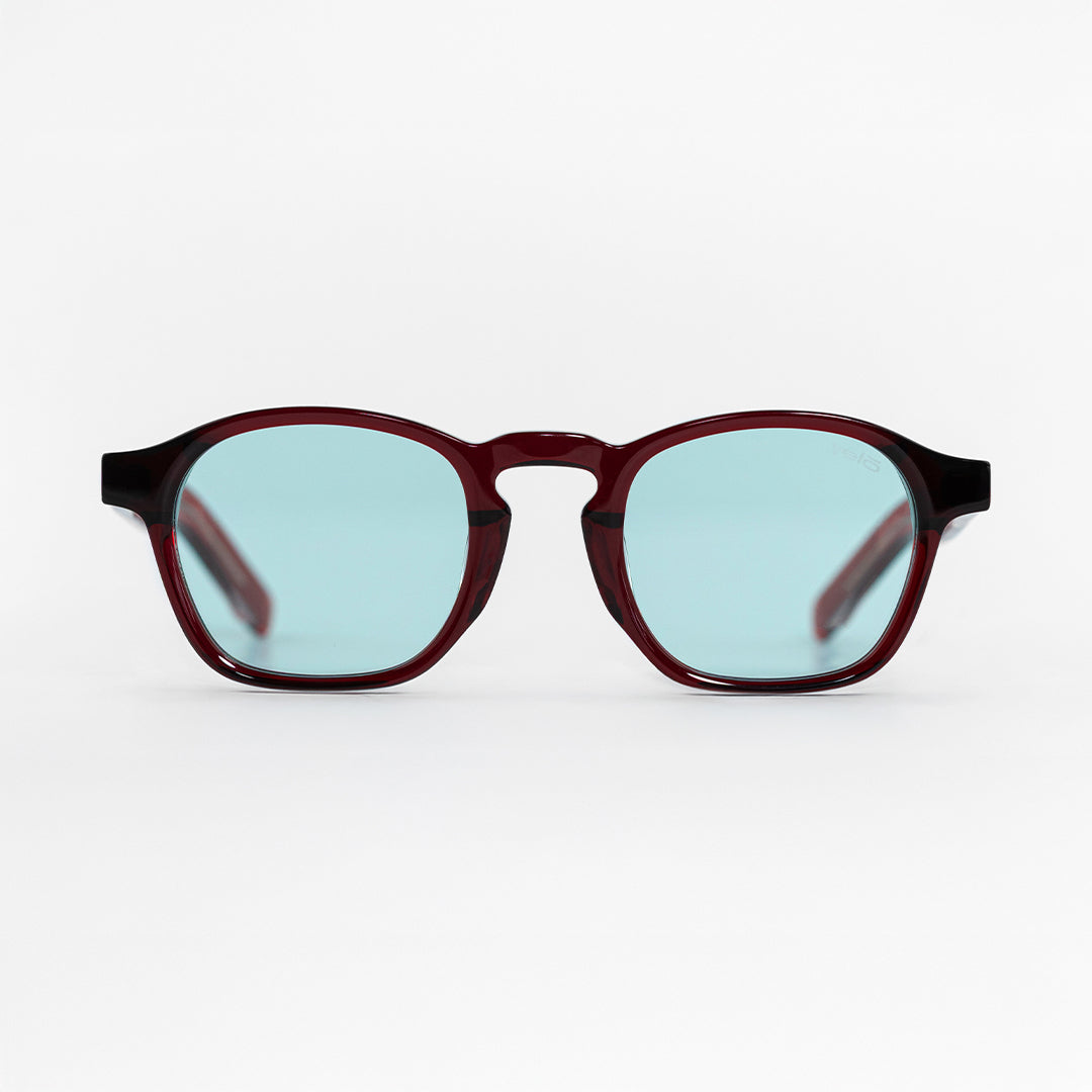 lentes azules cuadrados
