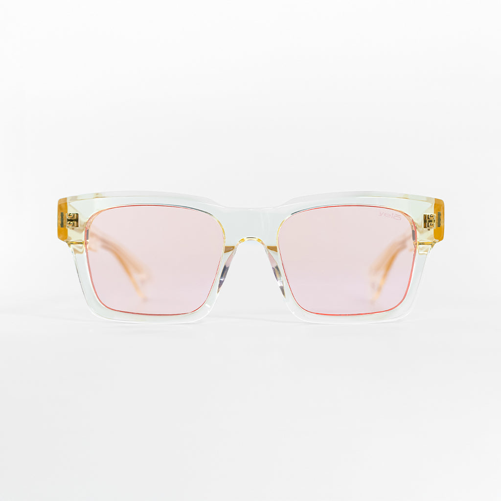 lentes cuadrados rojos