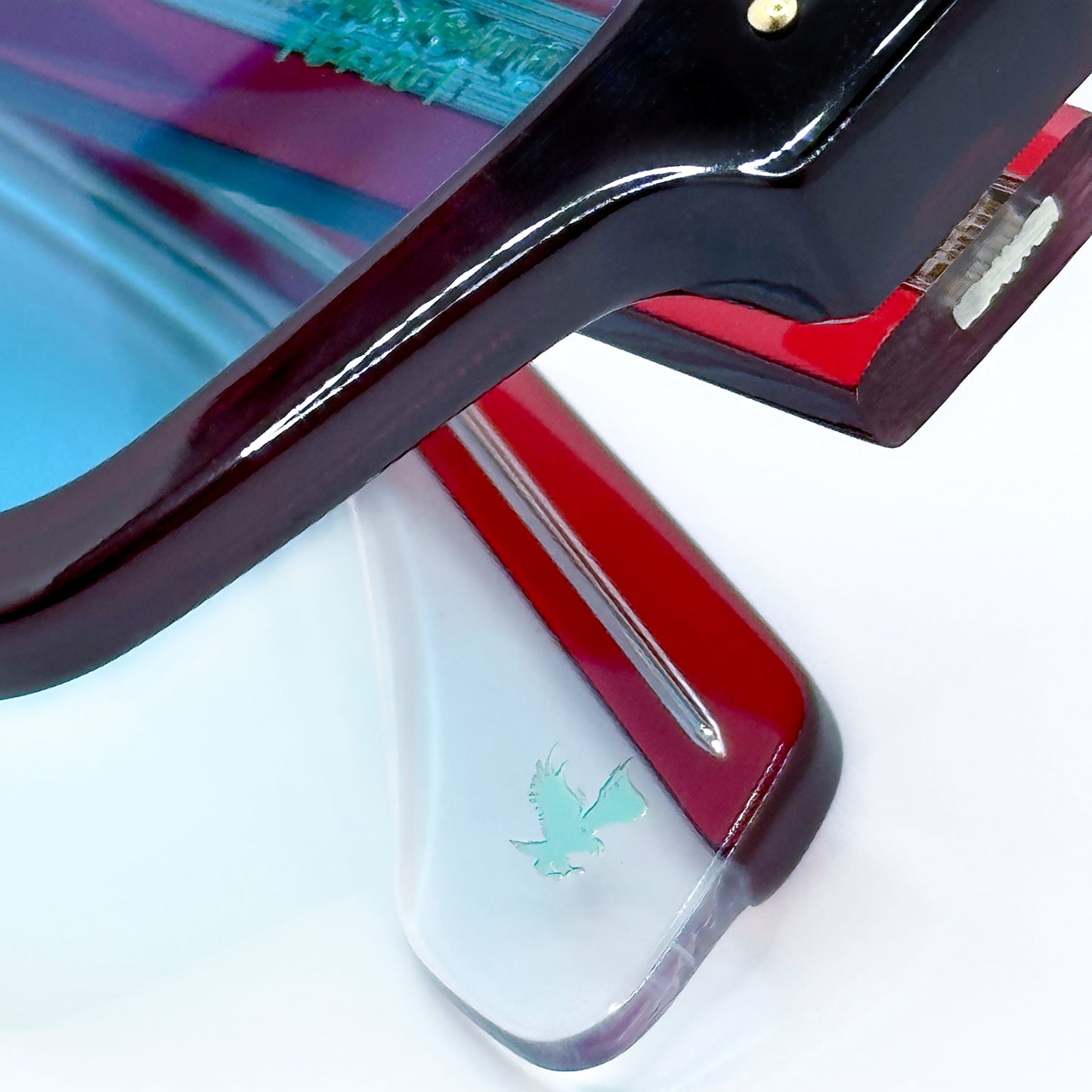 Lentes cuadrados grandes detalles