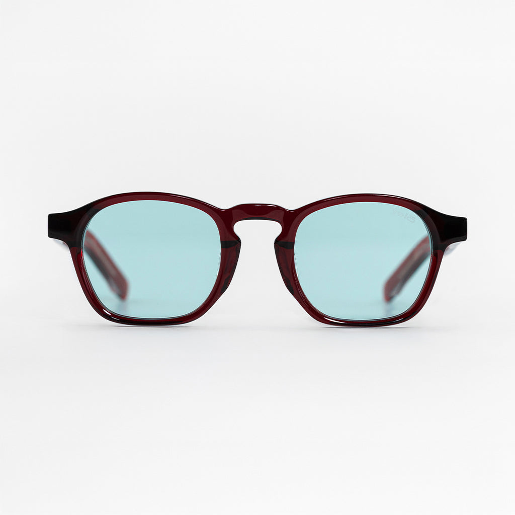 lentes azules cuadrados