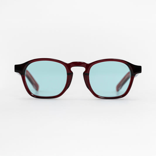 lentes azules cuadrados